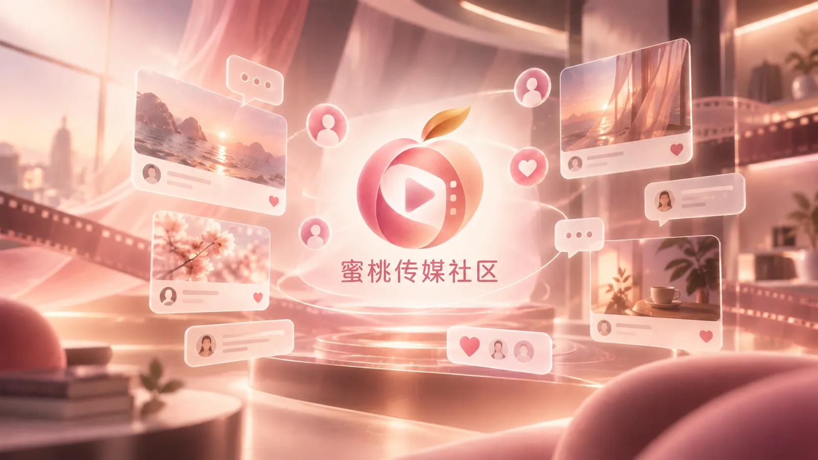社区互动与移动浏览主题视觉